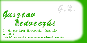 gusztav medveczki business card