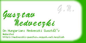 gusztav medveczki business card